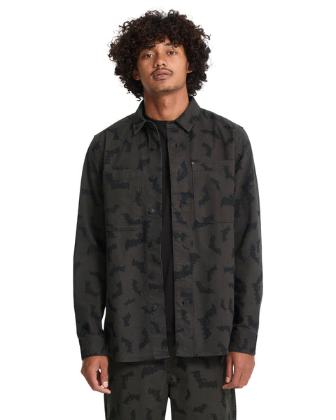 ロングジョン・ジャケット　M、ML、L、XL ブラック　カモブラック OUTLET】VOLCOM メンズ FA JJ VILLARD LS ロングスリーブシャツ