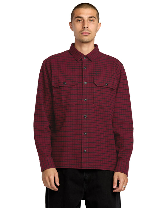 【OUTLET】VOLCOM メンズ AUGUSTONE LS ロングスリーブシャツ