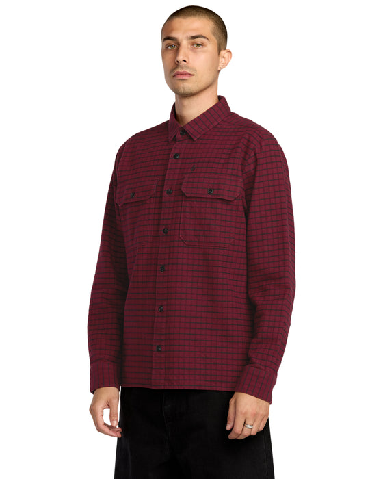 【OUTLET】VOLCOM メンズ AUGUSTONE LS ロングスリーブシャツ