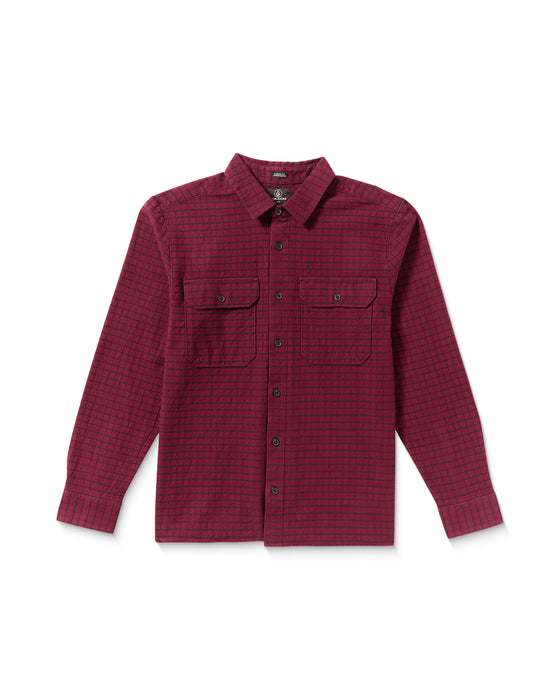 【OUTLET】VOLCOM メンズ AUGUSTONE LS ロングスリーブシャツ
