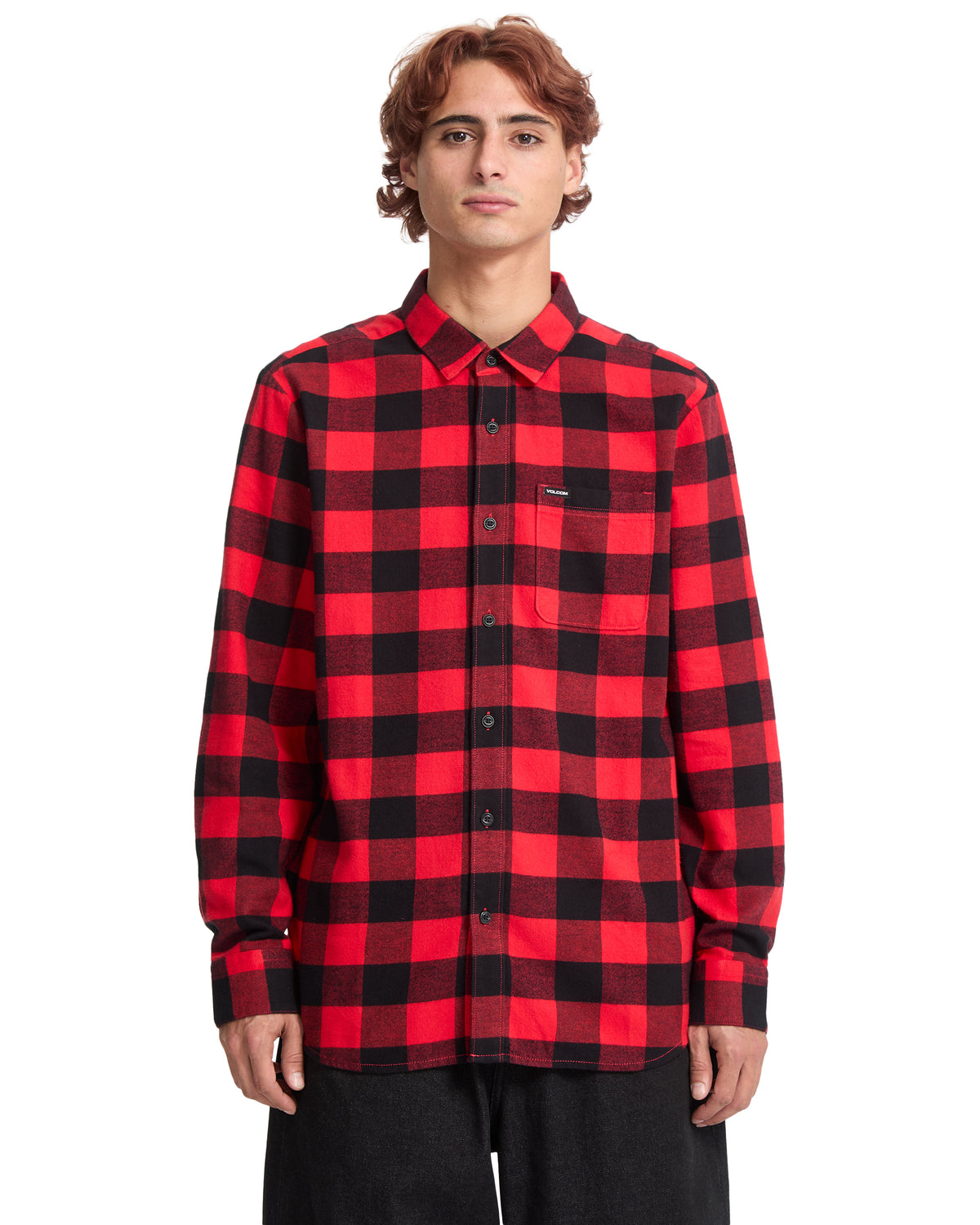 SALE】VOLCOM メンズ CADEN PLAID LS ロングスリーブシャツ