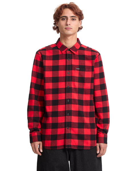 SALE】VOLCOM メンズ CADEN PLAID LS ロングスリーブシャツ