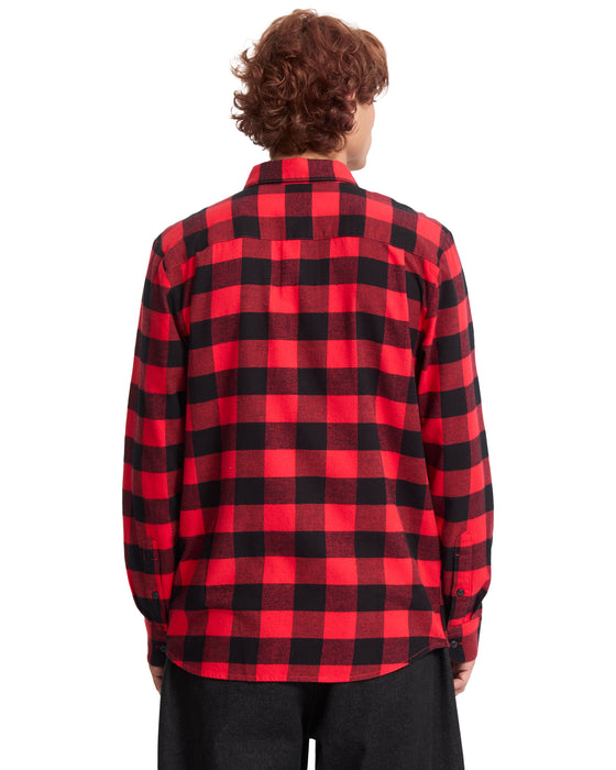 【OUTLET】VOLCOM メンズ CADEN PLAID LS ロングスリーブシャツ