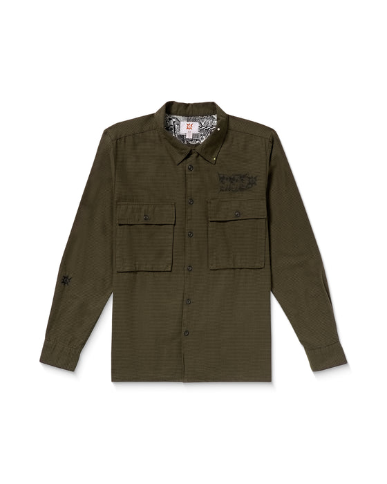 SALE】VOLCOM メンズ POVJ WORKSHIRT ロングスリーブシャツ