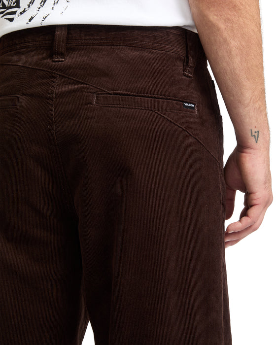 VOLCOM メンズ FRICKIN LOOSE TAPERED CORD ロングパンツ