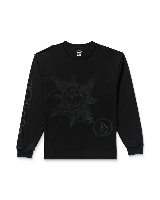 美品 STRONG 長袖 黒　Lサイズ メンズ ミラーズクレストロングスリーブグラフィックTシャツ / PM6812