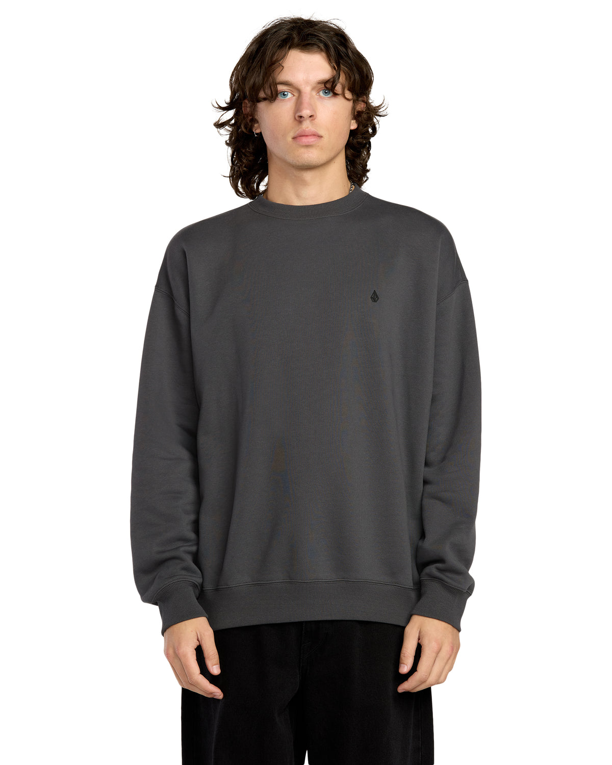 未使用 VOLCOM All I Got Pullover Crew Too Kool Sweatshirt - Rinsed Black - Men - Volcom EU – Volcom Europe