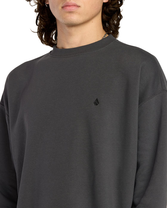 STONE クルーネック OUTLET】VOLCOM メンズ SINGLE STONE PW CREW クルーネック