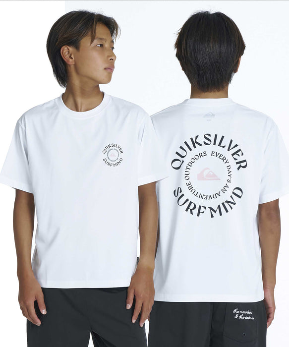 QUIKSILVER <超速乾x遮熱Tシャツ>QS CIRCLE SS YOUTH キッズ 半袖Tシャツ UPF50+ 4WAYストレッチ【2026年夏モデル】