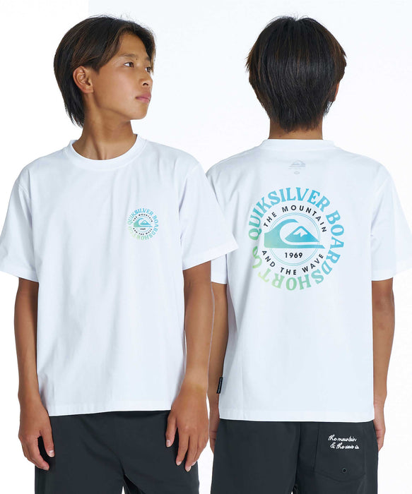 QUIKSILVER キッズ FINE GRADATION SS YOUTH 半袖Tシャツ 速乾 UPF50+ ストレッチ【2026年夏モデル】