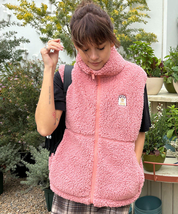 【OUTLET】Roxy BELLIS BOA VEST ウィメンズ ボアベスト 撥水加工 <2025FW HEART WAVE HOLIDAYS>