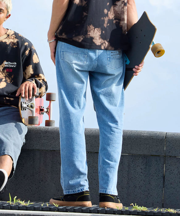 QUIKSILVER メンズ DENIM WASH PT デニムパンツ ルーズフィット ドローコード付き【2026年春夏モデル】