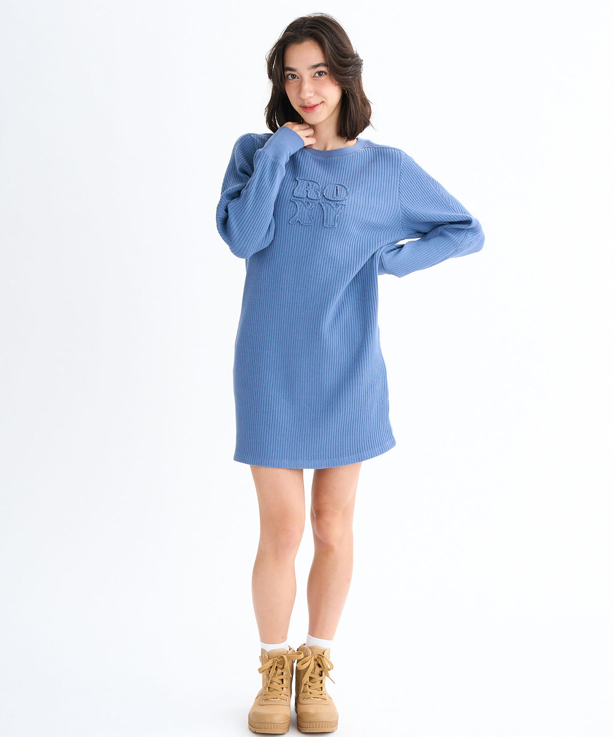 OUTLET FAMILY SALE】Roxy MY PACE ウィメンズ 長袖リブ素材 ミニ丈