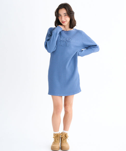OUTLET】Roxy MY PACE ウィメンズ 長袖リブ素材 ミニ丈ワンピース &lt