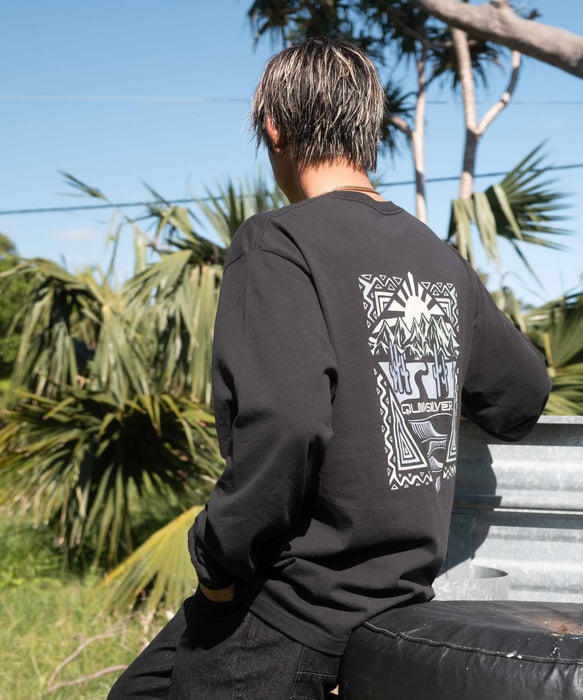 【OUTLET】Quiksilver メンズ DESERT WAVES LT 長袖Tシャツ