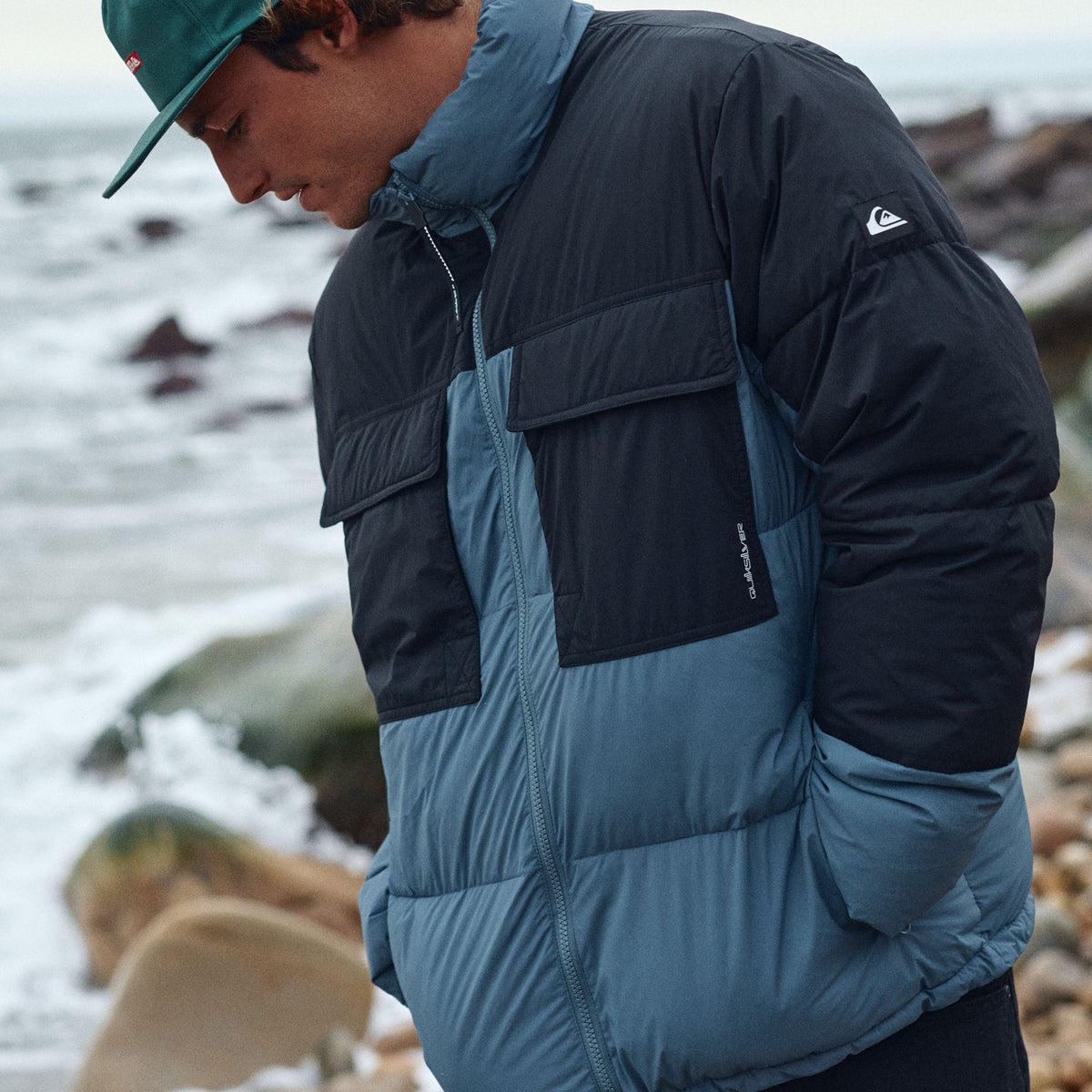 OUTLET】Quiksilver メンズ STAY PUFF JACKET 中綿ジャケット ジップ