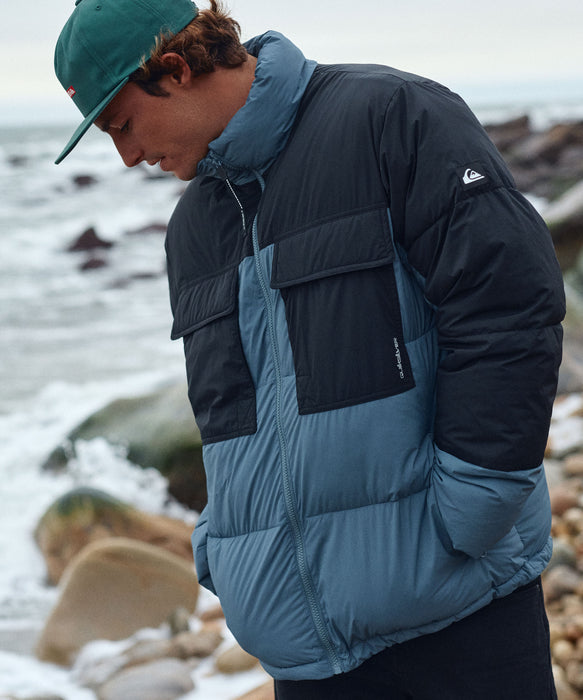 【OUTLET】Quiksilver メンズ STAY PUFF JACKET 中綿ジャケット ジップハンドポケット 撥水加工