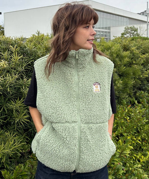 【OUTLET】Roxy BELLIS BOA VEST ウィメンズ ボアベスト 撥水加工 <2025FW HEART WAVE HOLIDAYS>