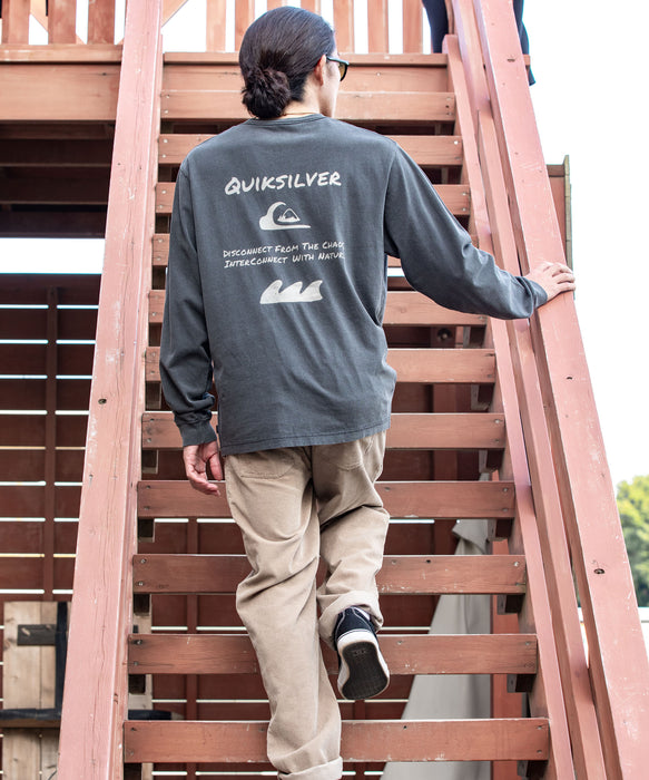 【OUTLET】Quiksilver メンズ PG HAND DRAWN LT 長袖Tシャツ