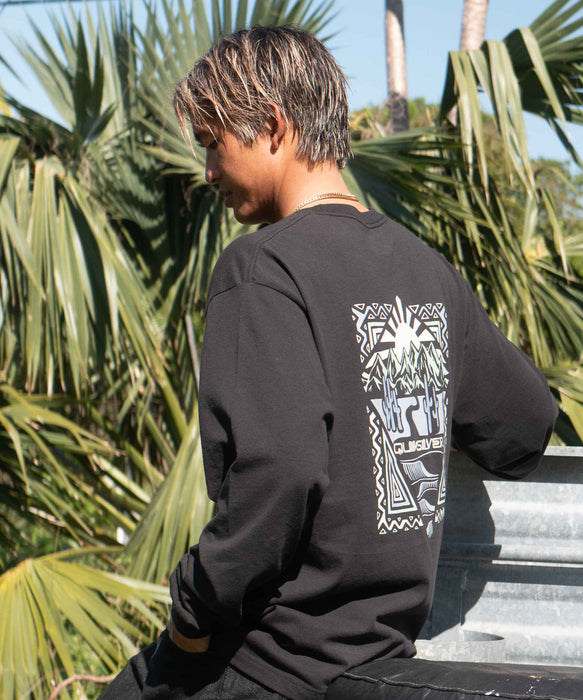 【OUTLET】Quiksilver メンズ DESERT WAVES LT 長袖Tシャツ