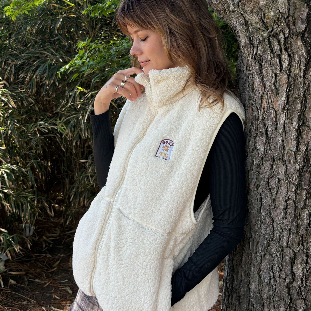 Roxy BELLIS BOA VEST ウィメンズ ボアベスト 撥水加工 <2025FW