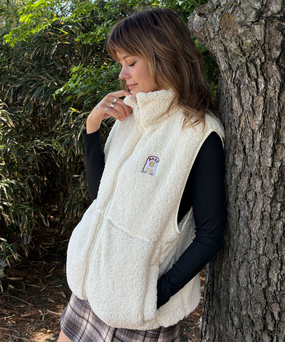 Roxy BELLIS BOA VEST ウィメンズ ボアベスト 撥水加工 <2025FW
