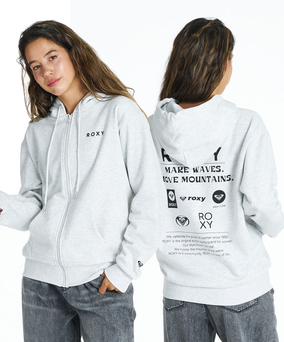 Roxy HISTORICAL LOGO ZIP HOODIE ウィメンズ フード付きパーカ 長袖