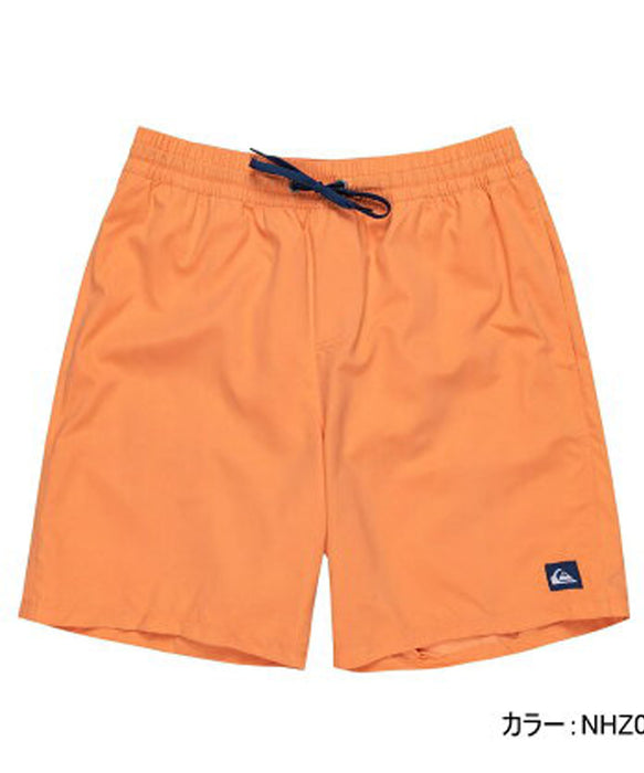 QUIKSILVER メンズ EVERYDAY SOLID VOLLEY 19 ジャムボードショーツ 19インチ インナーショーツ付き (ウエストゴムタイプ) ノンストレッチ・撥水加工 【2026年春夏モデル】