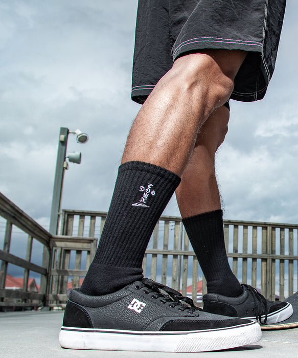 <QUIKSILVER X DOGTOWN>メンズ DTQS SOCKS リブソックス(25cm-27㎝)【2026年夏モデル】