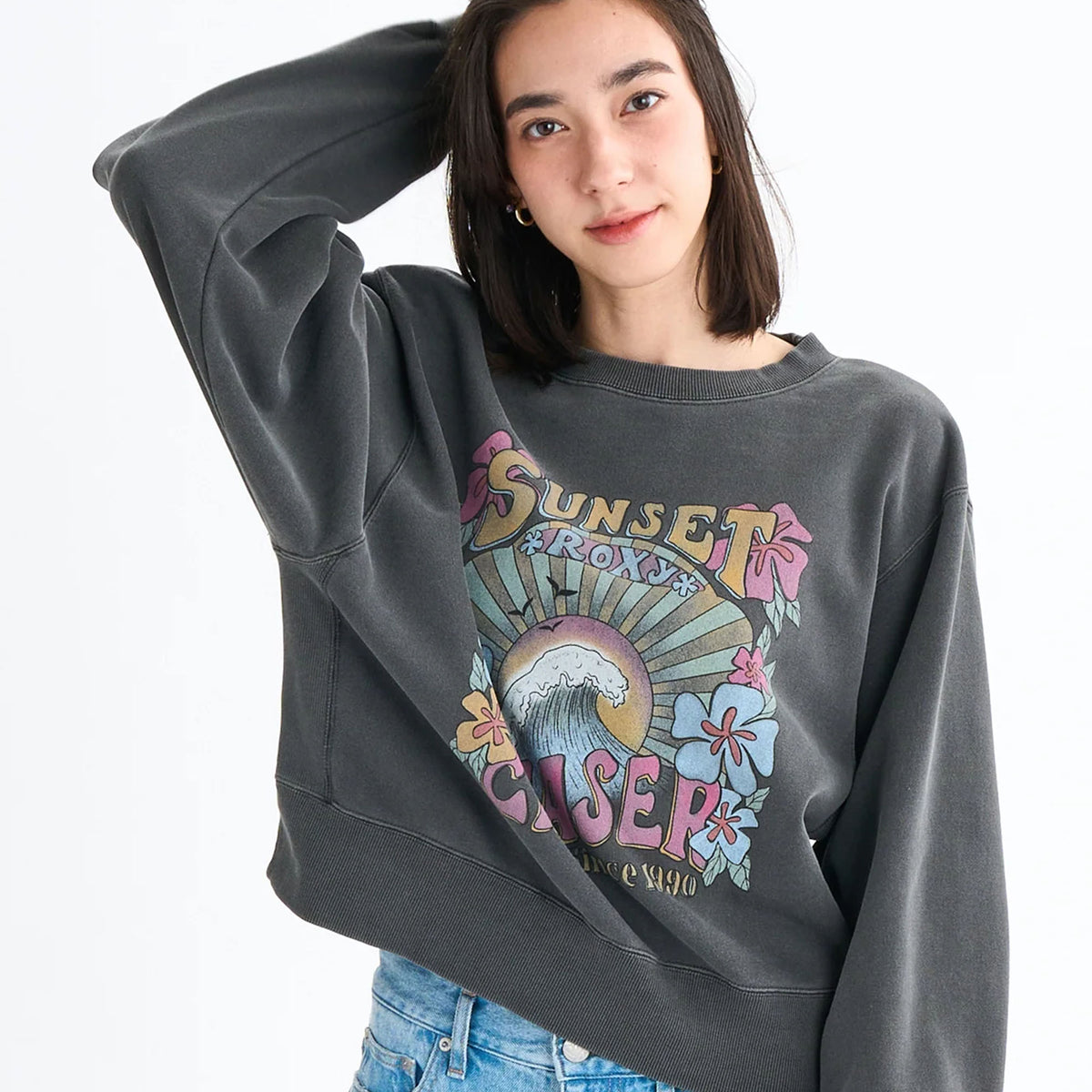 Roxy SUNSET CHASER ウィメンズ トップス 長袖 丈短め