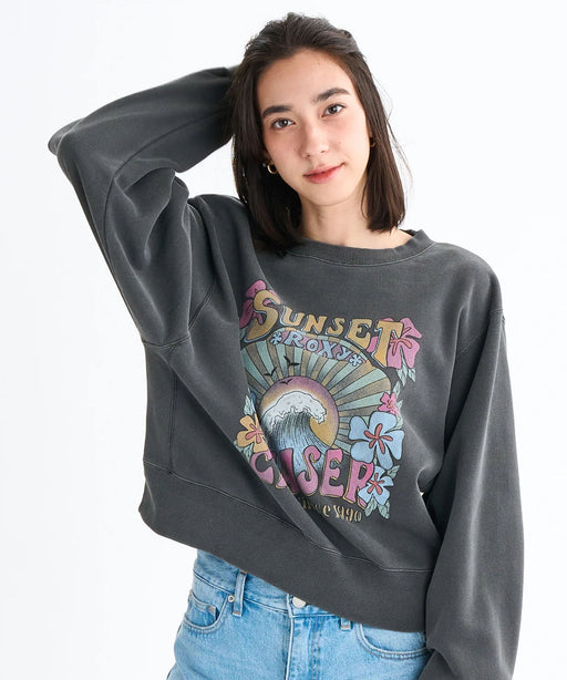 トップス riksoi Roxy SUNSET CHASER ウィメンズ トップス 長袖 丈短め