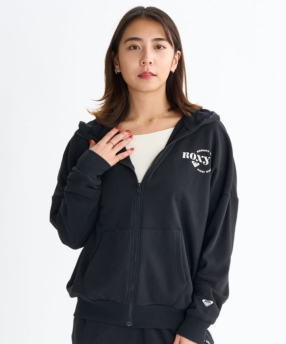 Roxy JIVY ZIP HOODIE ウィメンズ ジップアップフーディ フード付きパーカ 裏毛