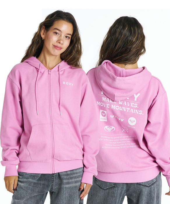 Roxy HISTORICAL LOGO ZIP HOODIE ウィメンズ フード付きパーカ 長袖