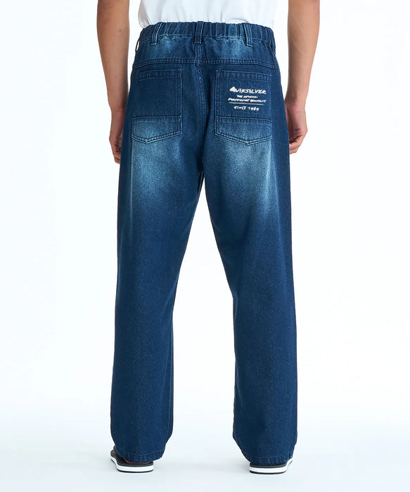 QUIKSILVER メンズ DENIM WASH PT デニムパンツ ルーズフィット ドローコード付き【2026年春夏モデル】