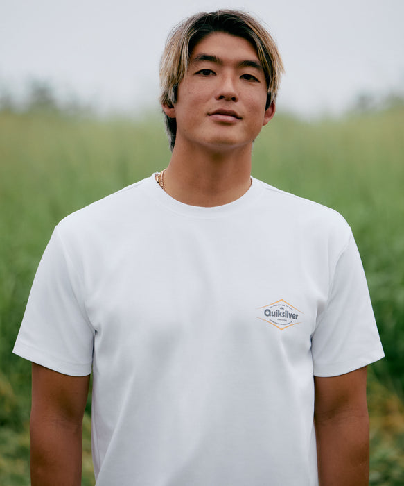 QUIKSILVER メンズ OUTDOOR SURF ST 半袖Tシャツ 接触冷感 速乾 UPF50+