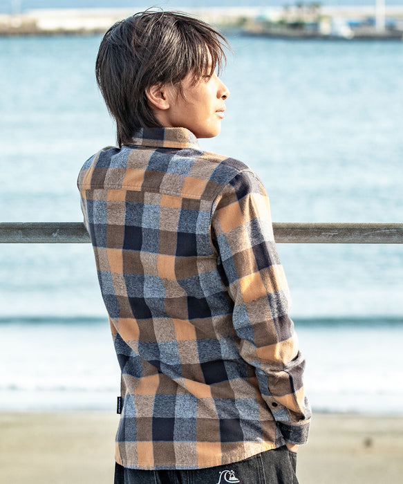 【OUTLET】Quiksilver ユース MOTHERFLY PLAID YOUTH フランネルシャツ (130-160CM)