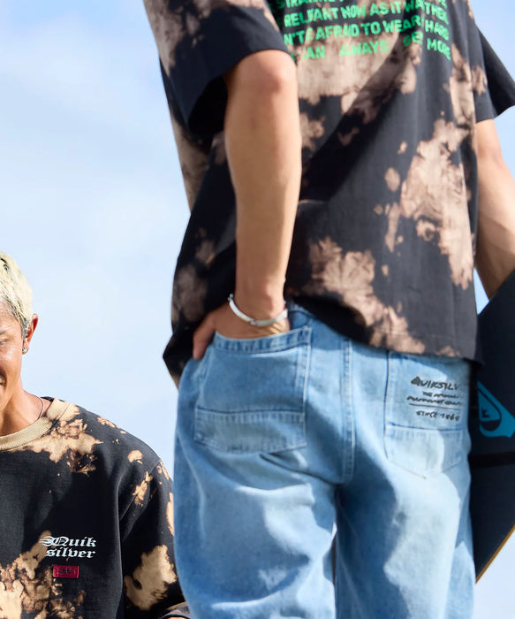QUIKSILVER メンズ DENIM WASH PT デニムパンツ ルーズフィット ドローコード付き【2026年春夏モデル】