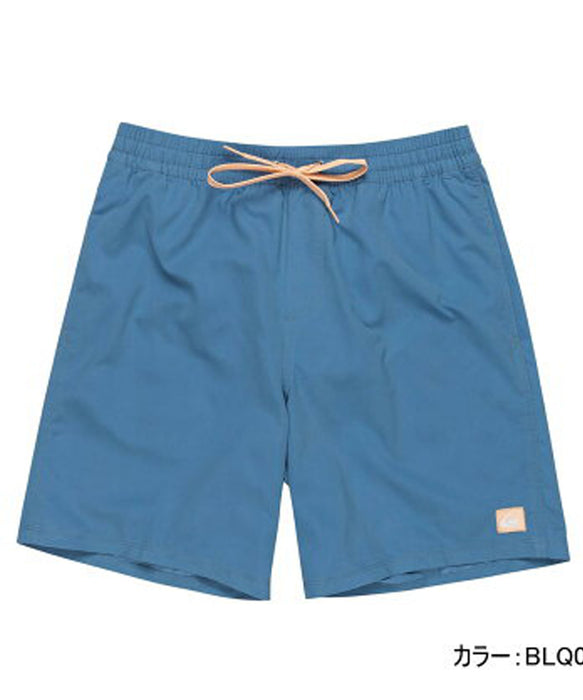 QUIKSILVER メンズ EVERYDAY SOLID VOLLEY 19 ジャムボードショーツ 19インチ インナーショーツ付き (ウエストゴムタイプ) ノンストレッチ・撥水加工 【2026年春夏モデル】
