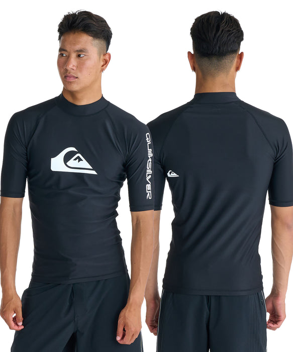 QUIKSILVER メンズ ALL TIME SR ハイネック半袖ラッシュガード 速乾