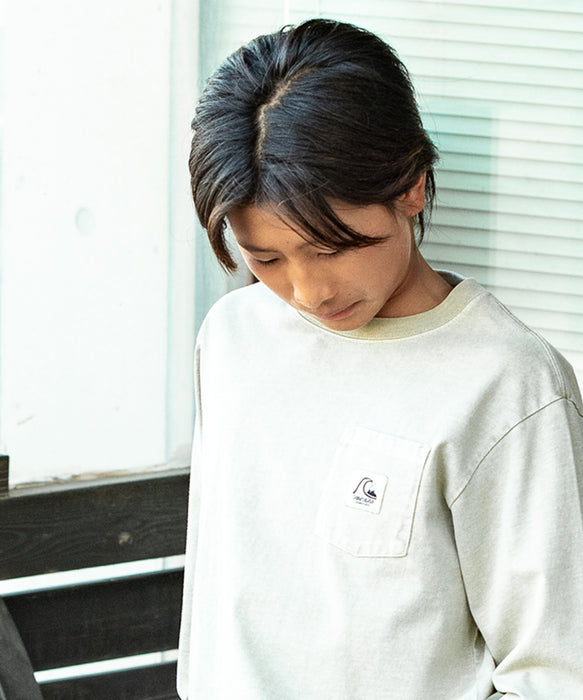 【OUTLET】Quiksilver ユース BW HISTORY POCKET LT YOUTH 長袖Tシャツ (130-160CM)
