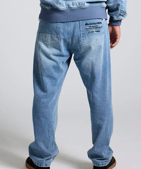 QUIKSILVER メンズ DENIM WASH PT デニムパンツ ルーズフィット ドローコード付き【2026年春夏モデル】