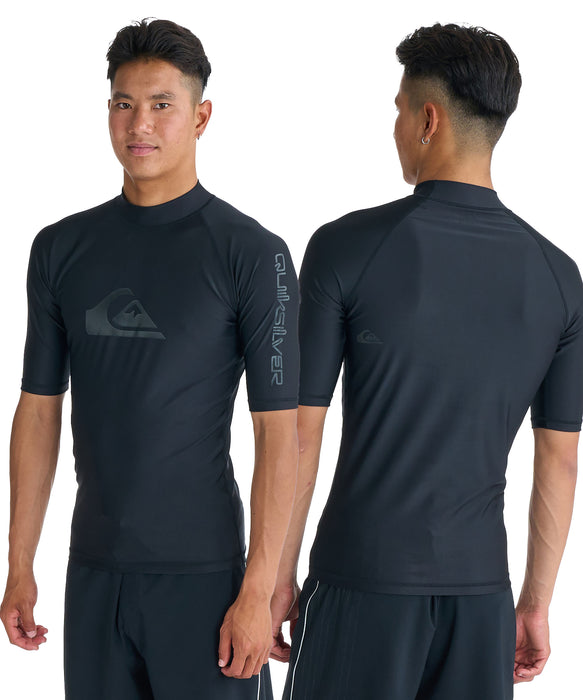 販売さん　専用 QUIKSILVER メンズ ALL TIME SR ハイネック半袖ラッシュガード 速乾