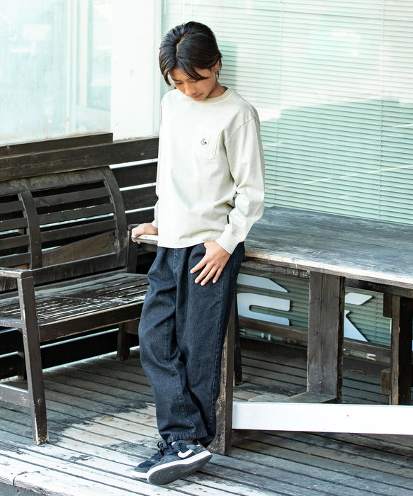【OUTLET】Quiksilver ユース BW HISTORY POCKET LT YOUTH 長袖Tシャツ (130-160CM)