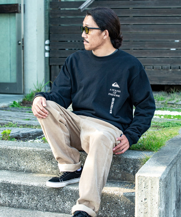 【OUTLET FAMILY SALE】Quiksilver メンズ TC VERTICAL LOGO LT 長袖Tシャツ