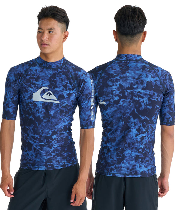 QUIKSILVER メンズ ALL TIME SR ハイネック半袖ラッシュガード 速乾 UPF50+ ストレッチ【2026年春夏モデル】