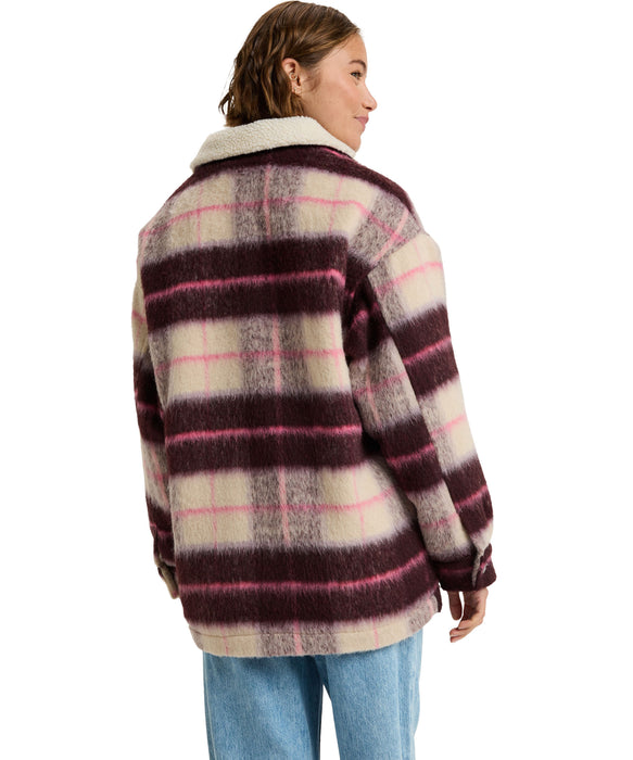 Roxy PASSAGE OF TIME ウィメンズ チェックシャツ コート <2025FW HEART WAVE>  <25FWグローバル展開アイテム>