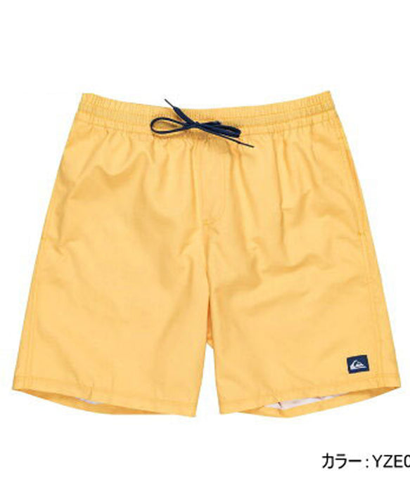 QUIKSILVER メンズ EVERYDAY SOLID VOLLEY 19 ジャムボードショーツ 19インチ インナーショーツ付き (ウエストゴムタイプ) ノンストレッチ・撥水加工 【2026年春夏モデル】
