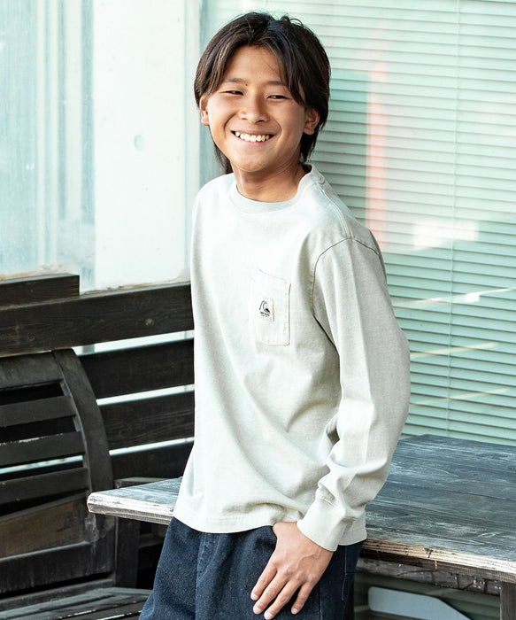 【OUTLET】Quiksilver ユース BW HISTORY POCKET LT YOUTH 長袖Tシャツ (130-160CM)