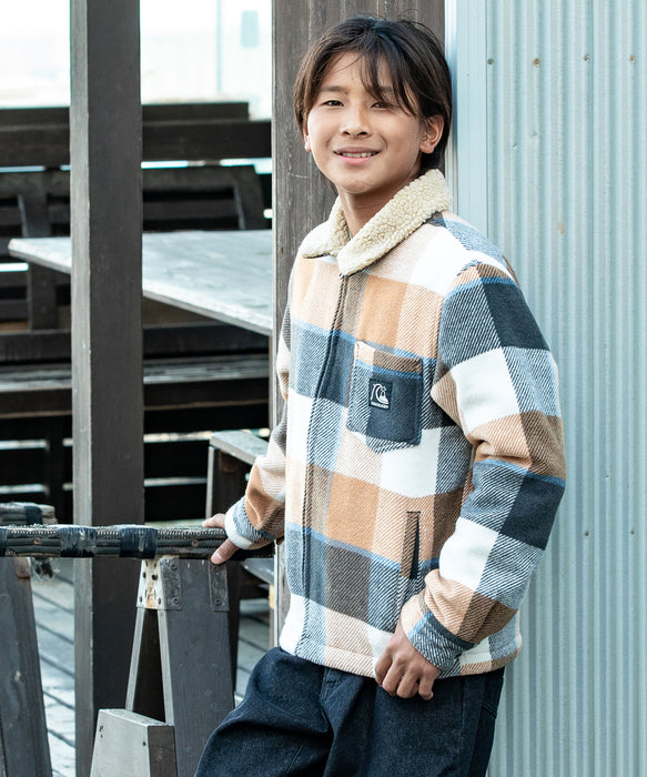 OUTLET】Quiksilver ユース DNA SHERPA HARRINGTON YOUTH ライニング