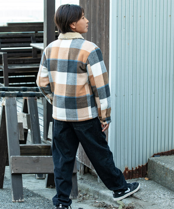 【OUTLET】Quiksilver ユース DNA SHERPA HARRINGTON YOUTH ライニングボアジャケット (130-160CM) (130-160CM)